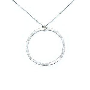 Silver Moon Halo Necklace (Made in Ohio)